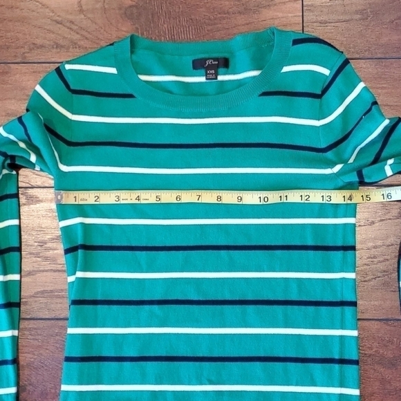 NWOT J. Crew Multicolor Stripe Pullover Sweater long sleeves - Picture 4 of 8